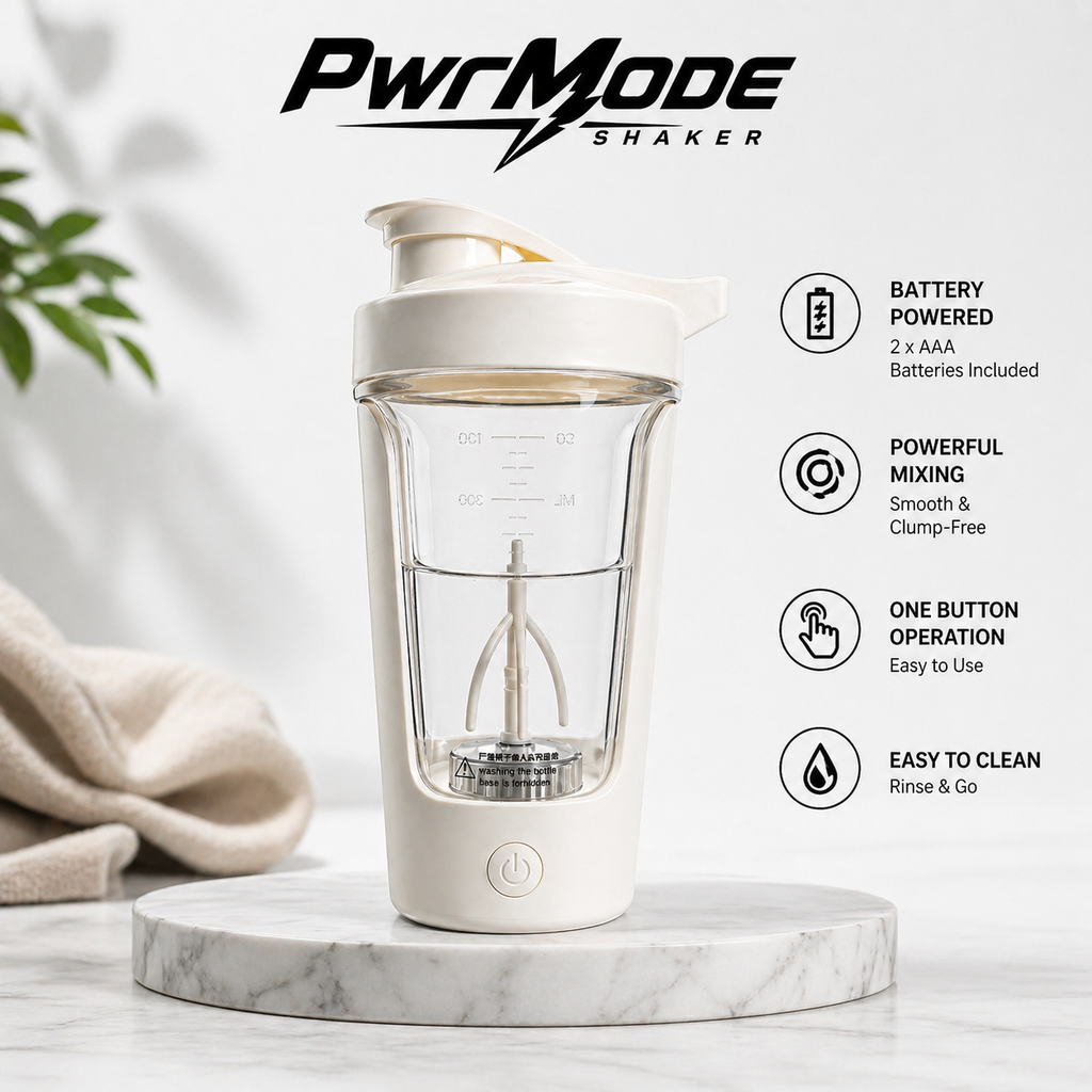 PwrMode AutoMix Shaker – Smooth Shakes in Seconds 350ML